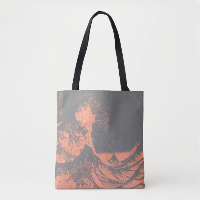 O Excelente Wave Tote Bag Blue & Cinza (Frente)