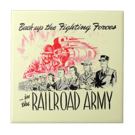 O Exército-Para trás da estrada de ferro acima das