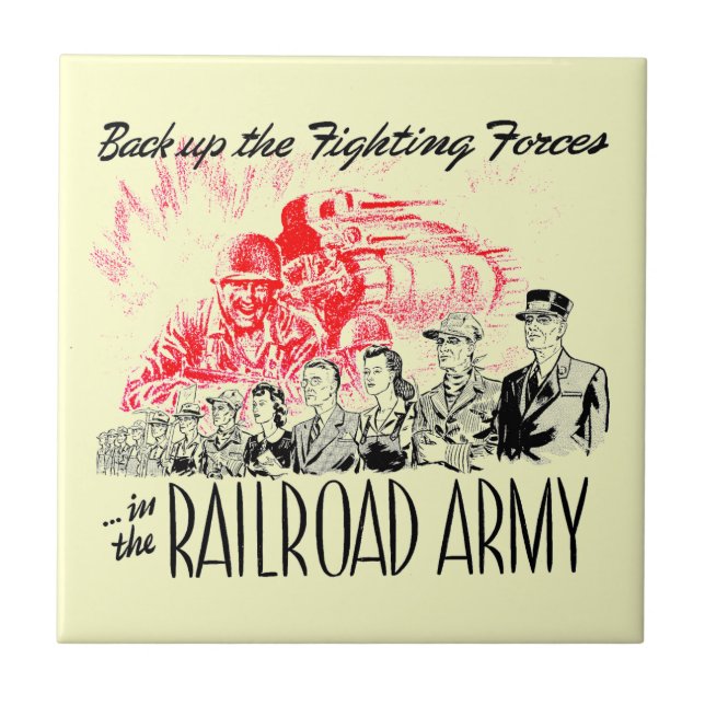 O Exército-Para trás da estrada de ferro acima das (Frente)