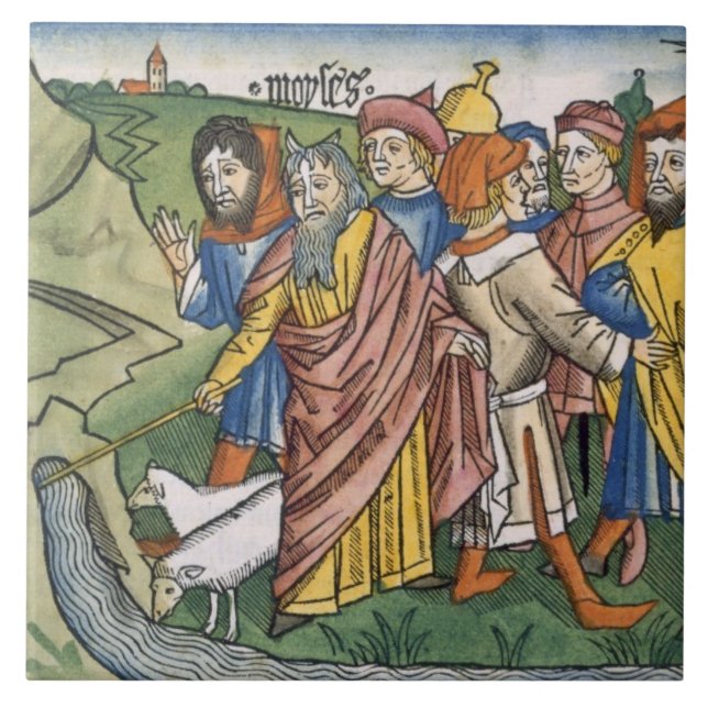 O êxodo 17 1-7 Moses faz o volume de água do (Frente)