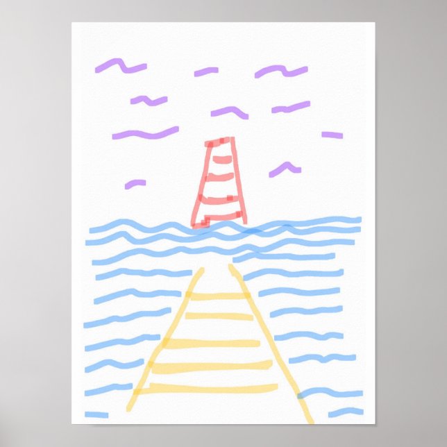 O farol e o Poster de pier (Frente)