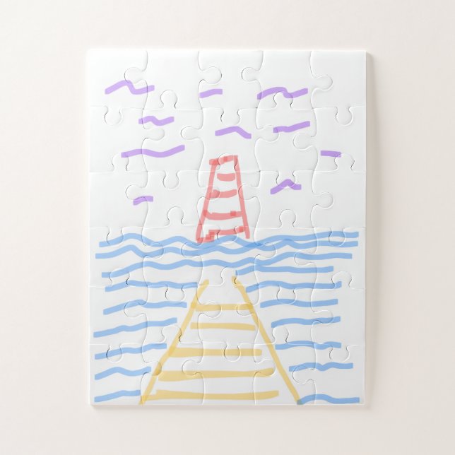 O farol e o Quebra-cabeça de pier (Vertical)