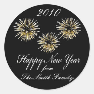 O feliz ano novo - etiquetas personalizadas da