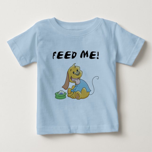 O filhote de cachorro alimenta-me o camiseta e os (Frente)