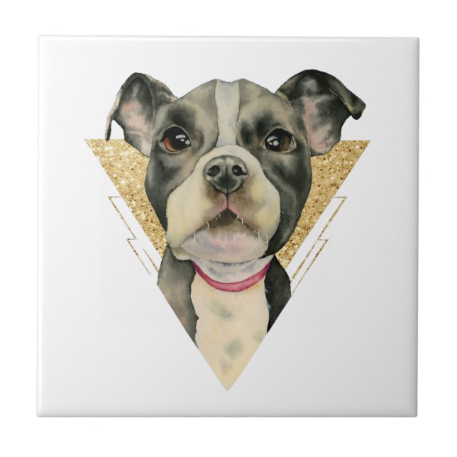 O "filhote de cachorro Eyes" a aguarela do cão do (Frente)