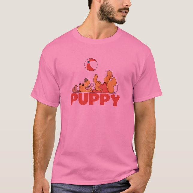 O filhote de cachorro joga o camiseta e os (Frente)