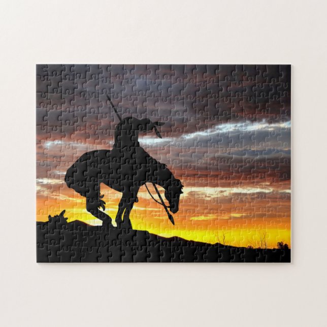 O fim do trilho Silhouette Quebra-cabeça (Horizontal)