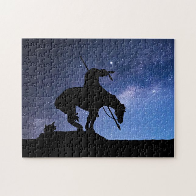 O fim do trilho Silhouette Quebra-cabeça (Horizontal)