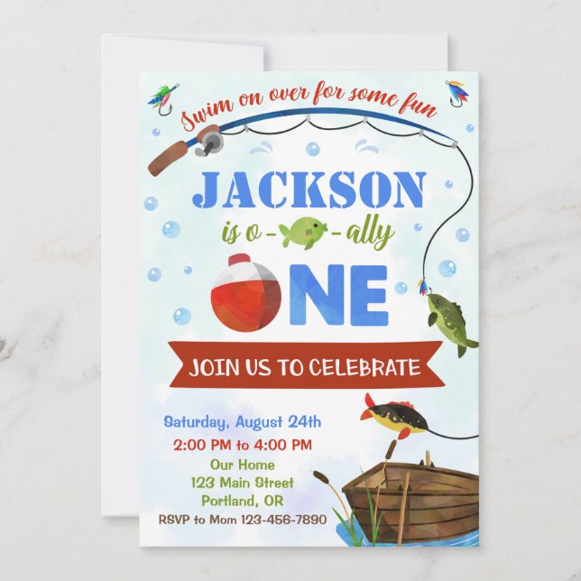 O-fish-al, convite de aniversário do Ofishally ONE (Frente)