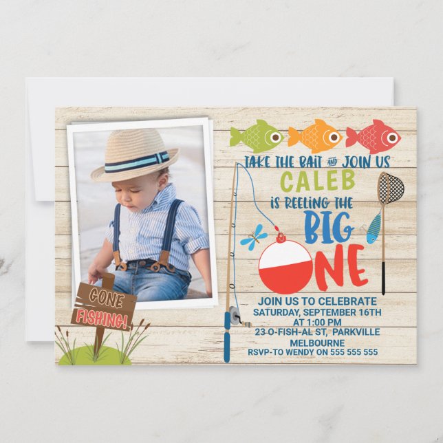 O-fish-al Foto Primeiro Convite de Aniversário (Frente)