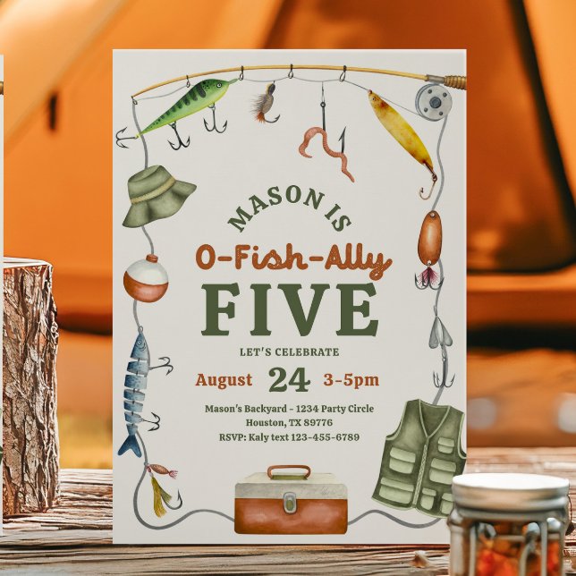 O-Fish-Ally 5 Convite de Aniversário (Criador carregado)