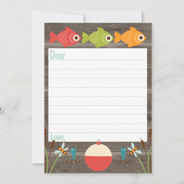 O-fish-ally One Fisheries Time Cartão (Frente)