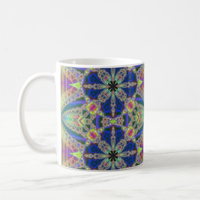 O Fractal colorido estoura a caneca (Esquerda)