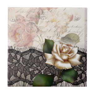 o francês scripts o rosa branco do victorian pret