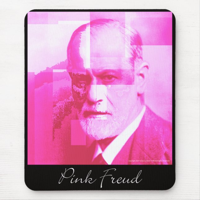 O Freud cor-de-rosa original Mousepad (Frente)
