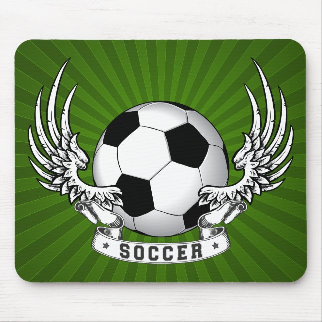 O futebol do futebol voa Mousepad (Frente)