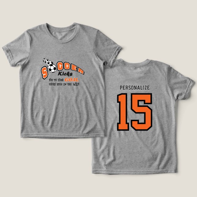 O futebol te leva ao seu objetivo - Laranja (Design Frente e Verso)