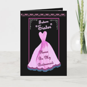 O futuro convite à madrinha cor-de-rosa cunhada
