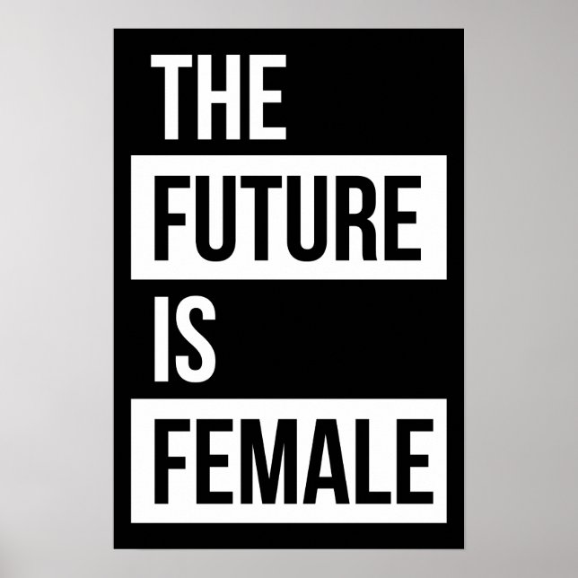 O Futuro É A Poster feminina feminista (Frente)
