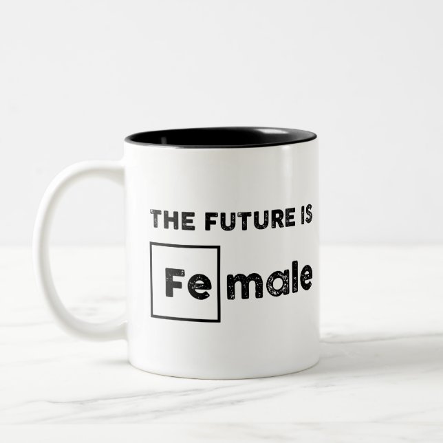O futuro é caneca fêmea do símbolo químico do Fe (Esquerda)