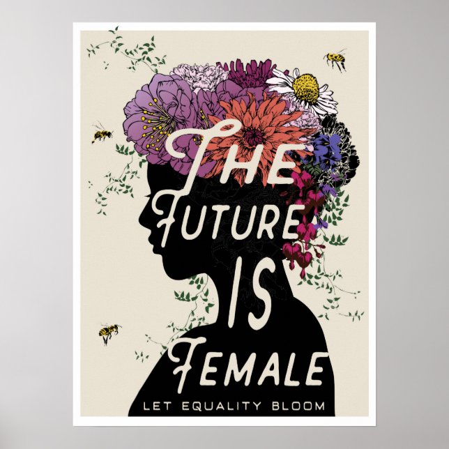 "O futuro é feminino" poster 18x24 (Frente)