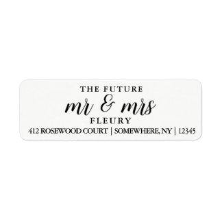 O futuro Sr. e Sra. Return falam sobre etiquetas p