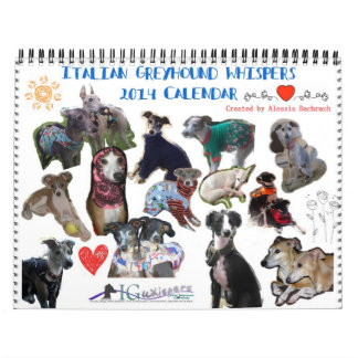 O galgo italiano sussurra o calendário 2014