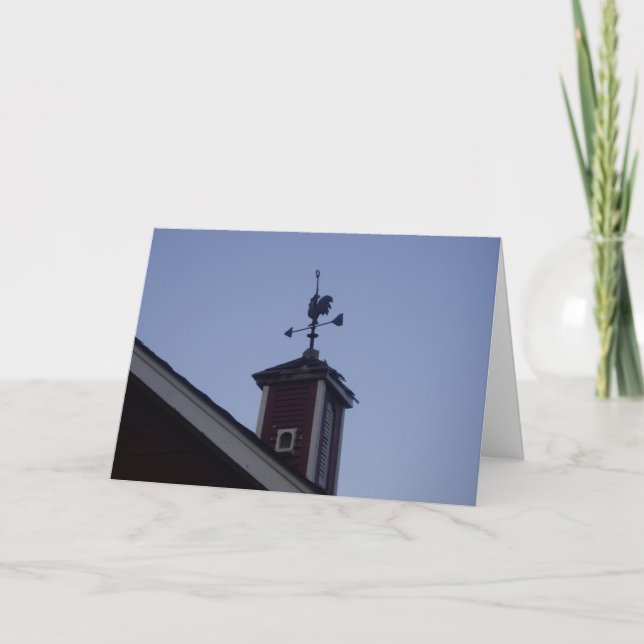 "O Galo Aponta o Caminho" Cartão de Páscoa (Frente)