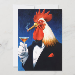 O Galo Dapper Engraçado Clube de Cavalheiros