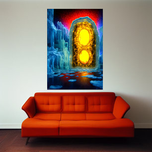O gateway para o outro lado AI Art Poster