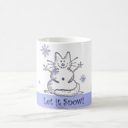 O gato da neve deixou-o nevar caneca