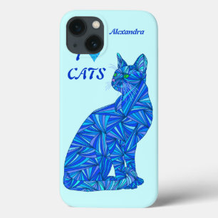 o gato de assento azul ifonx78 de z personaliza
