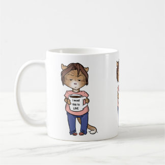 o gato de gato malhado alaranjado precisa a caneca