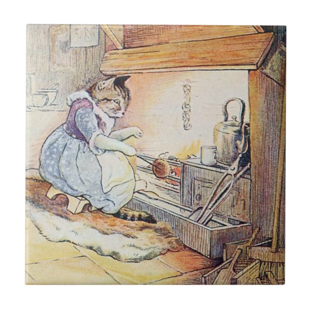 O gato do bichano senta-se pelo fogo (Frente)