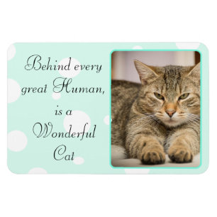 O gato engraçado cita o ímã personalizado cerce