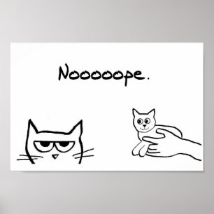 O gato irritado gostaria de um gatinho? - Poster