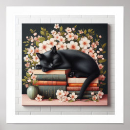 O Gato Negra de Bookish" Poster