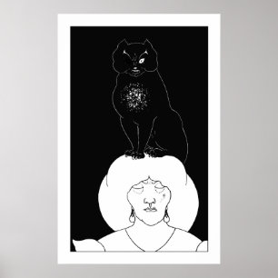 O Gato Negro de Aubrey Beardsley Poster