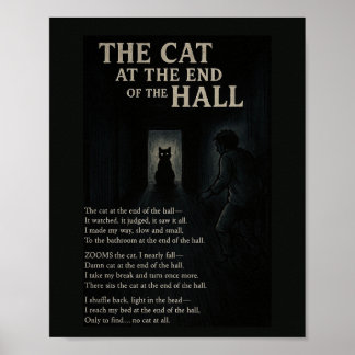 O Gato no Fim do Poster do Poema Hall