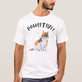 O Gato PAWSITIVO - Camiseta Masculina