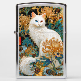 O Gato Serene Chrysanthemum | Estilo Rinpa