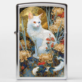 O Gato Serene Chrysanthemum | Estilo Rinpa
