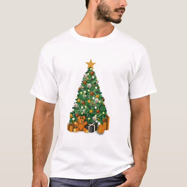 O gay carrega a camisa da árvore de Natal (Frente)