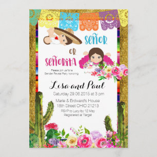 O género da festa revela o convite Señor ou