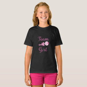 O género da menina da equipe revela a camisa