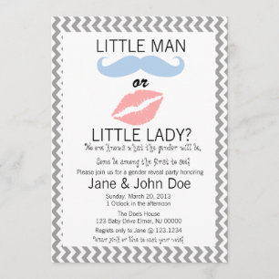 O género do bebê revela o convite