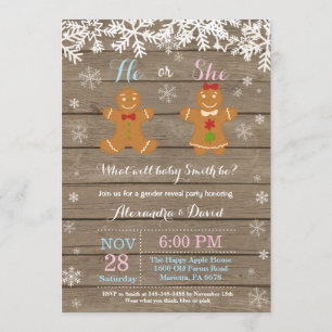 O género do Natal do inverno revela o convite