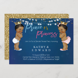 O género dos azuis marinhos revela o convite