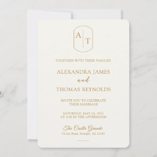 O Gilded: Convite de Casamento em Ouro e Marfim