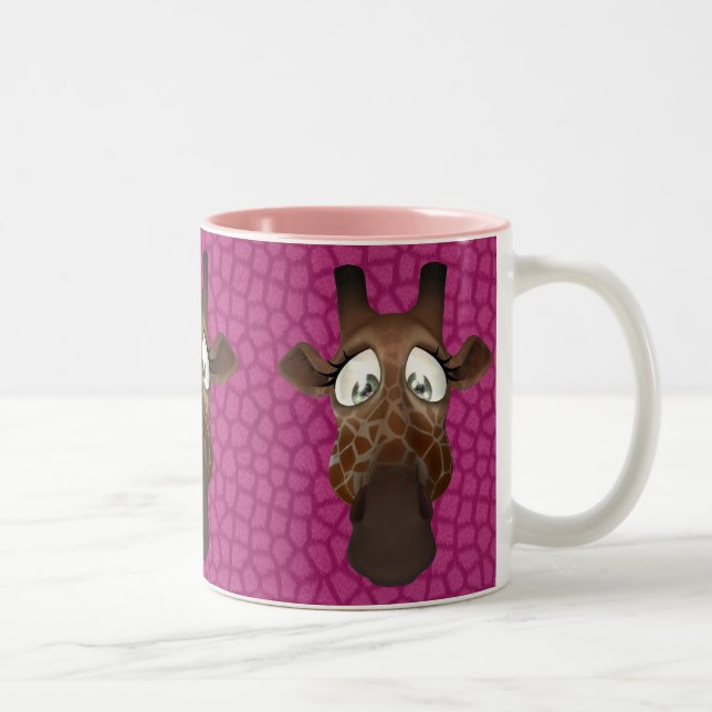 O girafa bonito enfrenta a caneca animal (Direita)